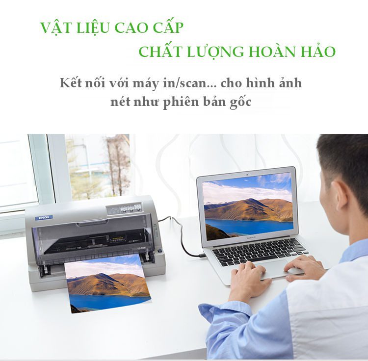 Cáp máy in Ugreen US122 10374 tích hợp IC khuyếch đại Dài 10m