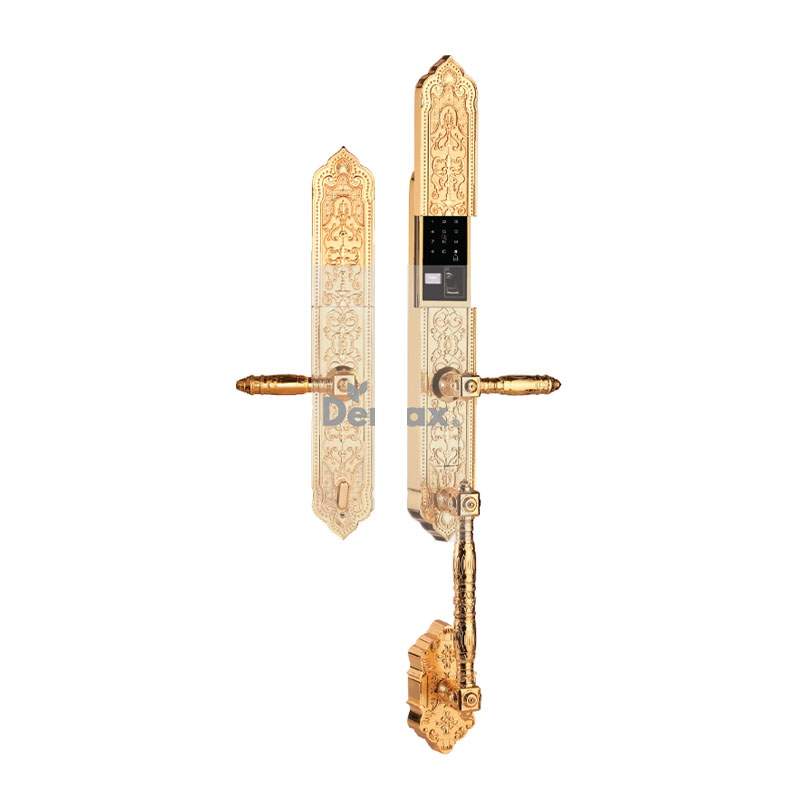 Khóa cửa vân tay đại sảnh Demax SL888 24K BRASS