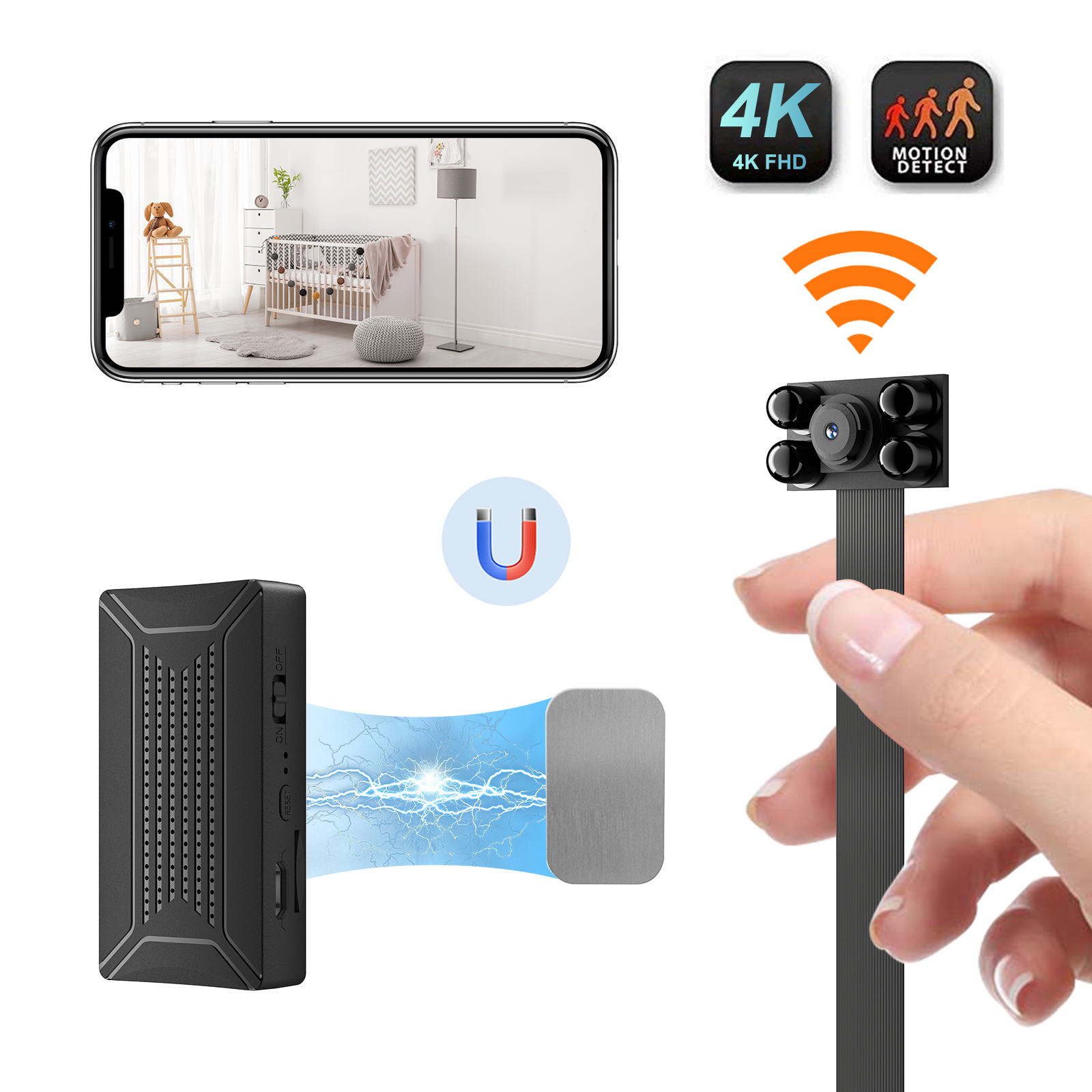 Camera Siêu Mini C6X IR Pro Nhỏ gọn Full 4K quay đêm