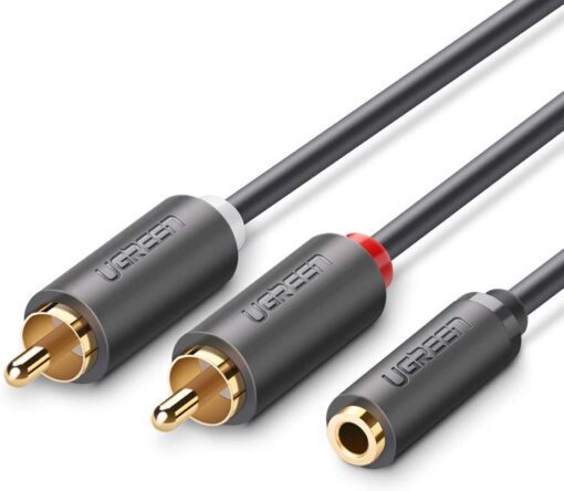 Cáp chuyển 3.5mm sang 2 đầu RCA Hoa Sen AV102 10561 Dài 20cm