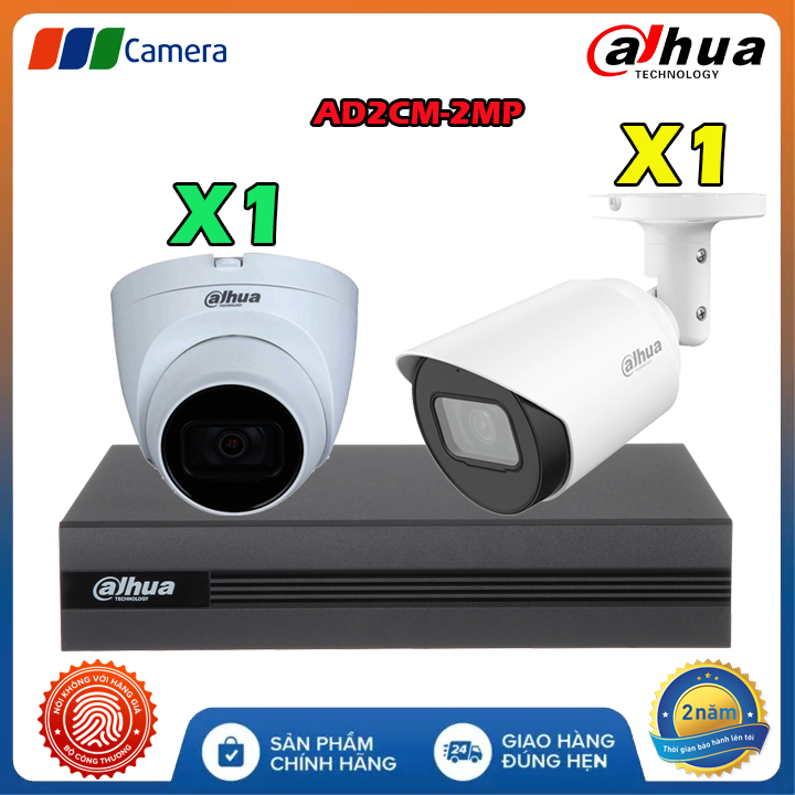Trọn Bộ 2 Camera Mic Có Dây Dahua DH2CM-2MP Full HD