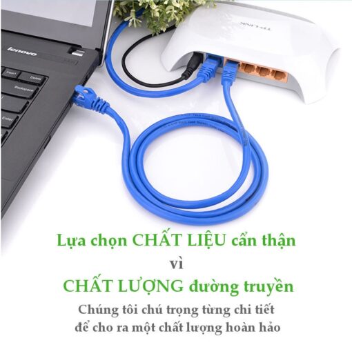 Dây cáp mạng Cat6 UGREEN NW102 11201 cáp tròn màu xanh Dài 1m