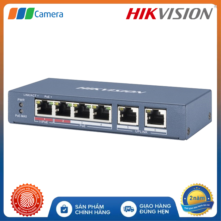 Trọn Bộ 4 Camera IP Có Dây Hikvision IH4KM-2MP Full HD