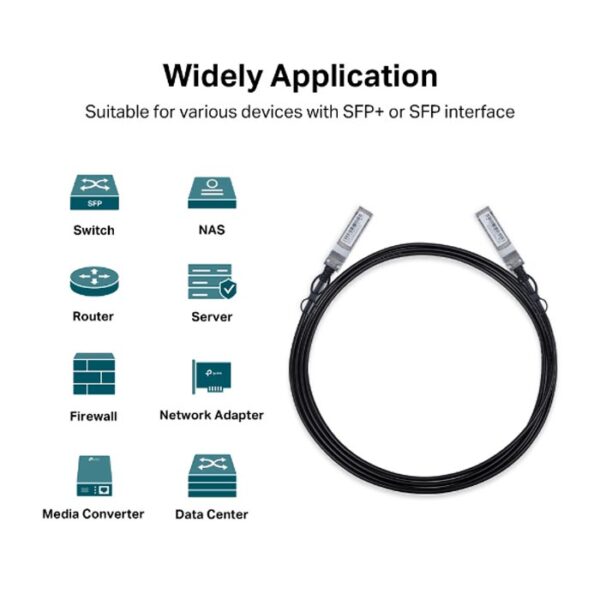 3 Meters 10G SFP+ Direct Attach Cable TP-LINK TL-SM5220-3M