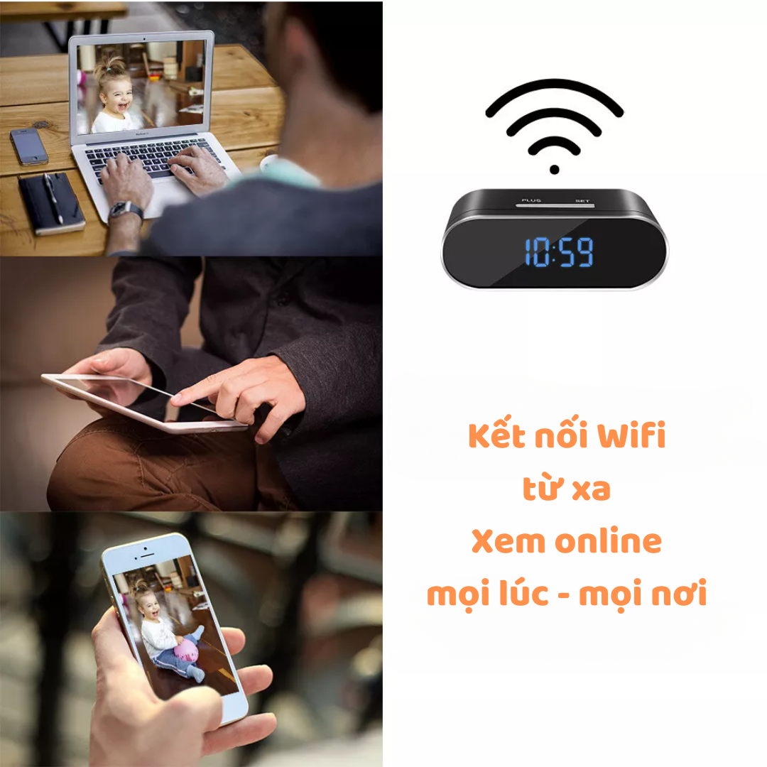 Camera Đồng Hồ WiFi VD-I4 Full HD – Ngụy Trang Kín Đáo, Xem Từ Xa