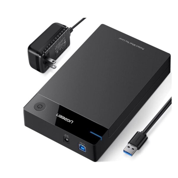 Hộp đựng ổ cứng 3.5/2.5 inch UGREEN US222 50422 hỗ trợ 10TB chân cắm dẹt