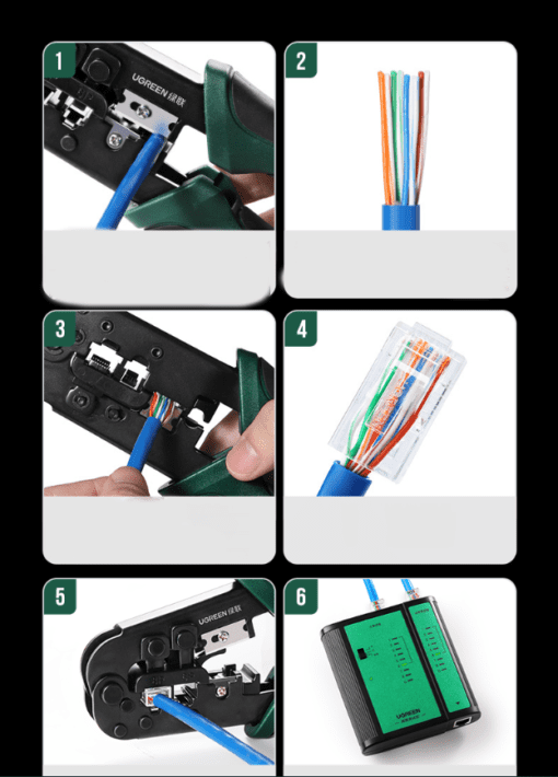 Kìm bấm mạng RJ45/RJ11 Cat5, Cat5e, Cat6 chính hãng Ugreen 70683