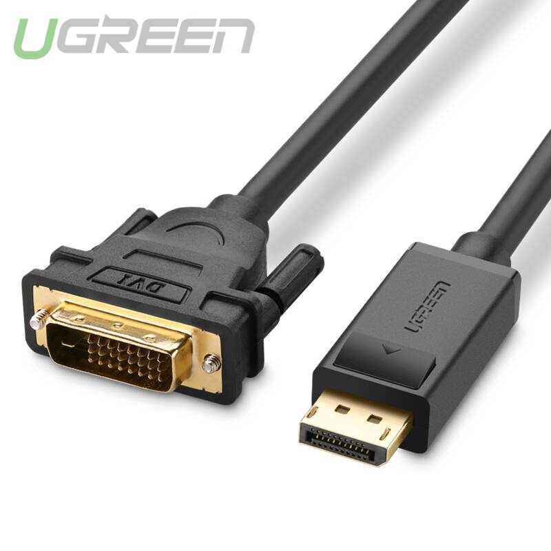 Dây cáp DisplayPort đực sang DVI-D (24+1) đực hỗ trợ 1920×1200 dài 1.5M UGREEN DP103 10243
