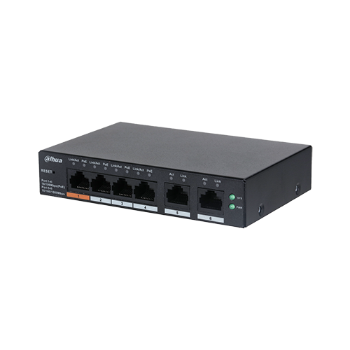 Switch PoE Cloud 6 port với 4 port PoE Dahua DH-CS4006-4ET-60