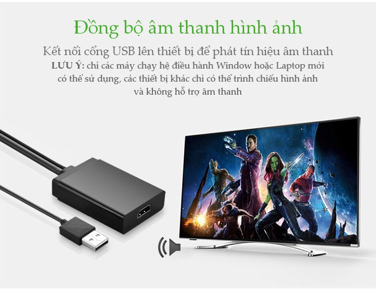Cáp chuyển đổi VGA ra HDMI UGREEN MM106 40213