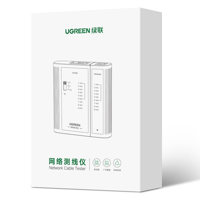 Thiết bị test tín hiệu RJ11, RJ45 dây mạng, dây điện thoại Network Cabe Tester Ugreen 10950