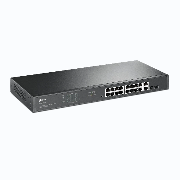 Switch PoE TP-Link TL-SG1218MP (16 PoE Gigabit, 2 Uplink Gigabit, 2 SFP, 250W)