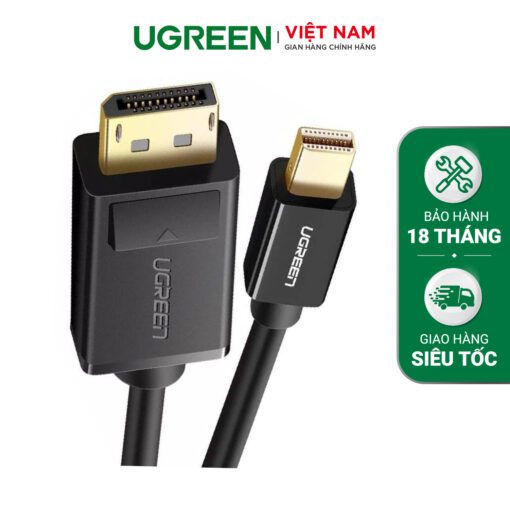 Cáp chuyển đổi Mini DisplayPort sang DisplayPort UGREEN MD105 10477 Dài 1.5m