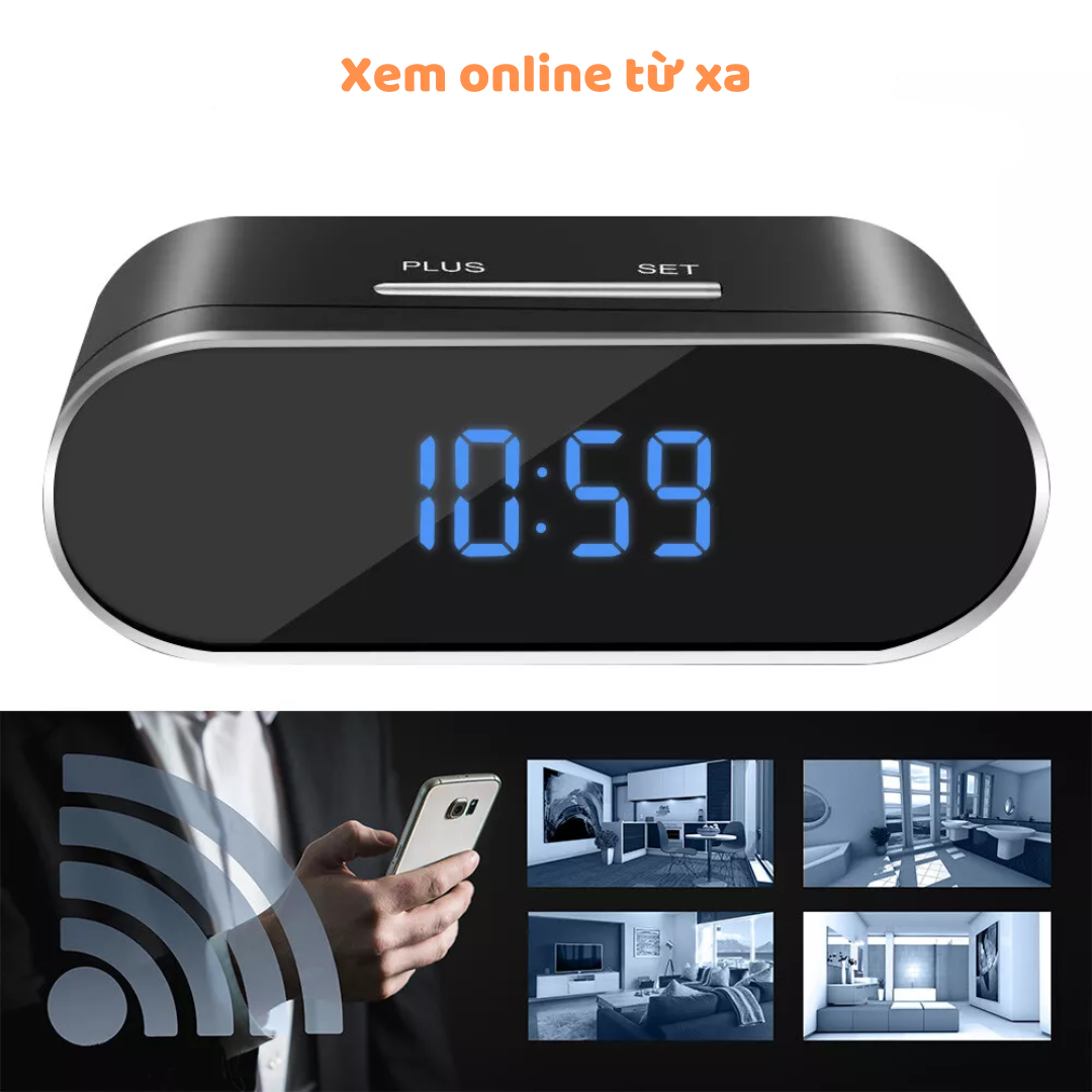 Camera Đồng Hồ WiFi VD-I4 Full HD – Ngụy Trang Kín Đáo, Xem Từ Xa
