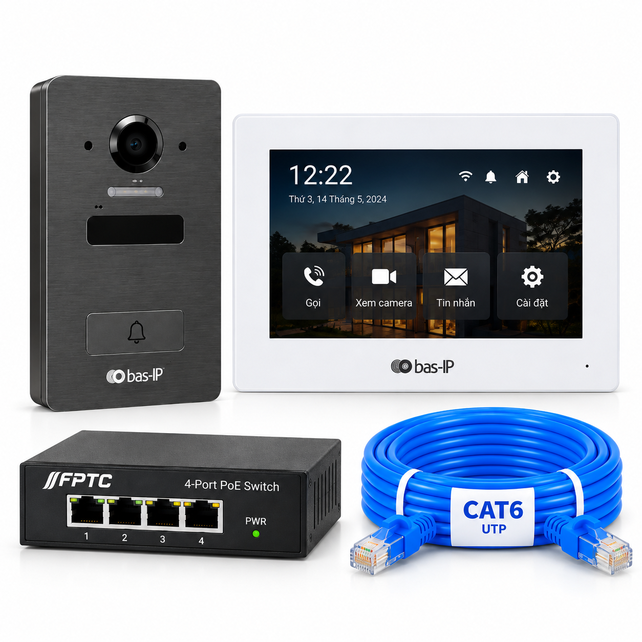 Trọn bộ chuông cửa có hình Bas-IP AV-05FD-AT-07