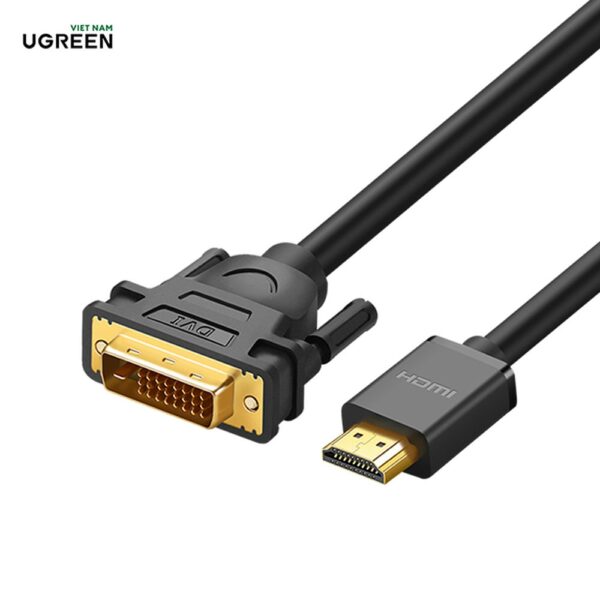 Cáp HDMI sang DVI-D 24+1 dài 1.5M UGREEN HD106 11150 (Đen)
