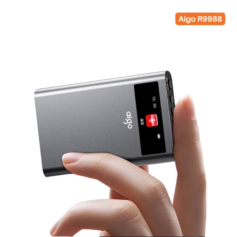 Máy ghi âm Aigo R9988  ghi âm 30 ngày - Lọc âm siêu tốt - Bảo mật File an toàn