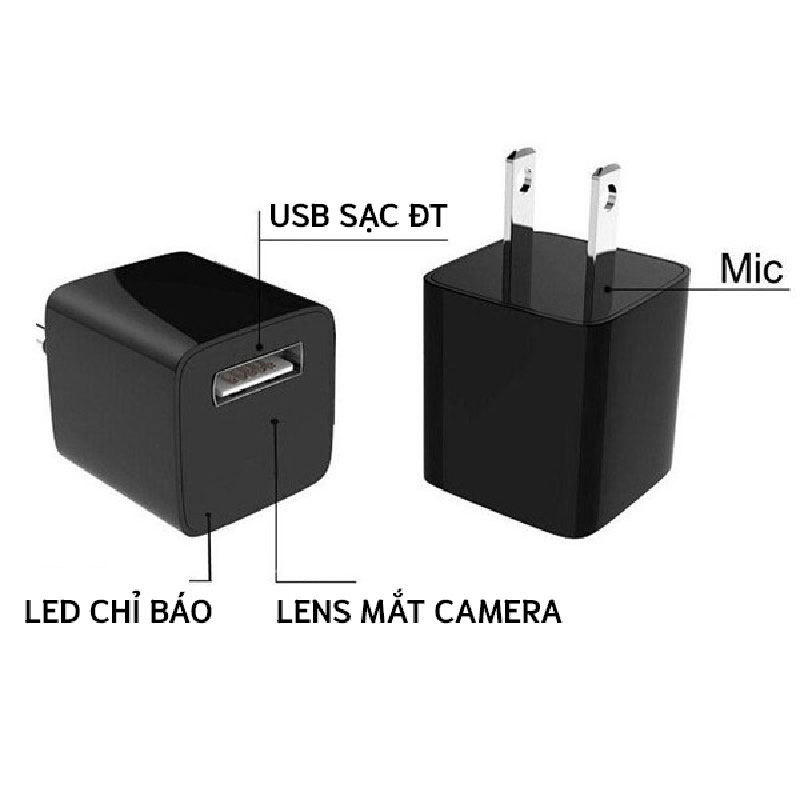Camera Ngụy Trang Củ sạc Điện thoại IPhone VD005 4K Âm thanh rõ nét