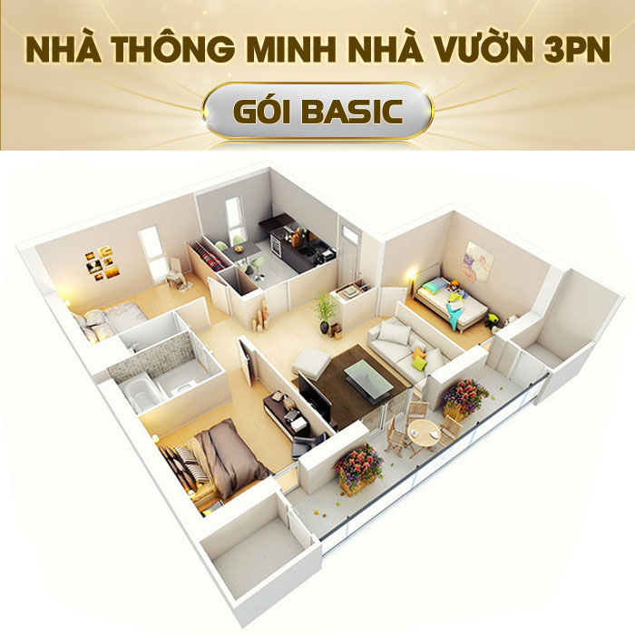 Nhà thông minh Hunonic cho Nhà vườn 3PN – Gói Basic