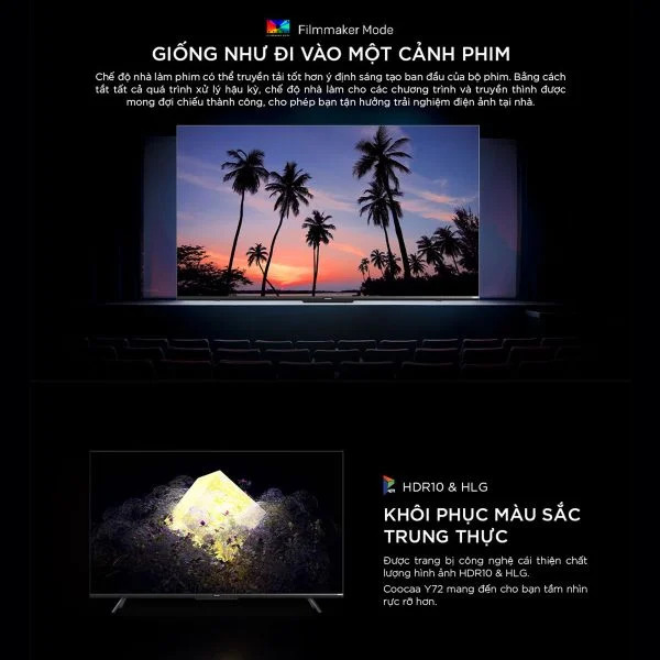 Google Tivi Coocaa 55 inch UHD 4K 55Y68 điều khiển giọng nói