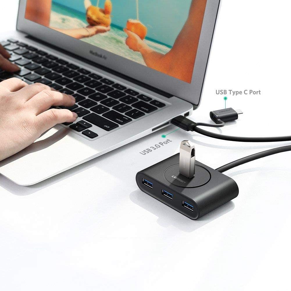Bộ chia cổng USB 3.0/ Type C sang 4 cổng USB 3.0 UGREEN 40850