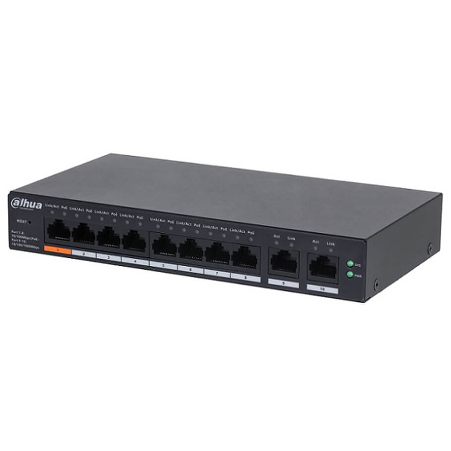 Switch PoE Cloud 10 port DAHUA DH-CS4010-8ET-60