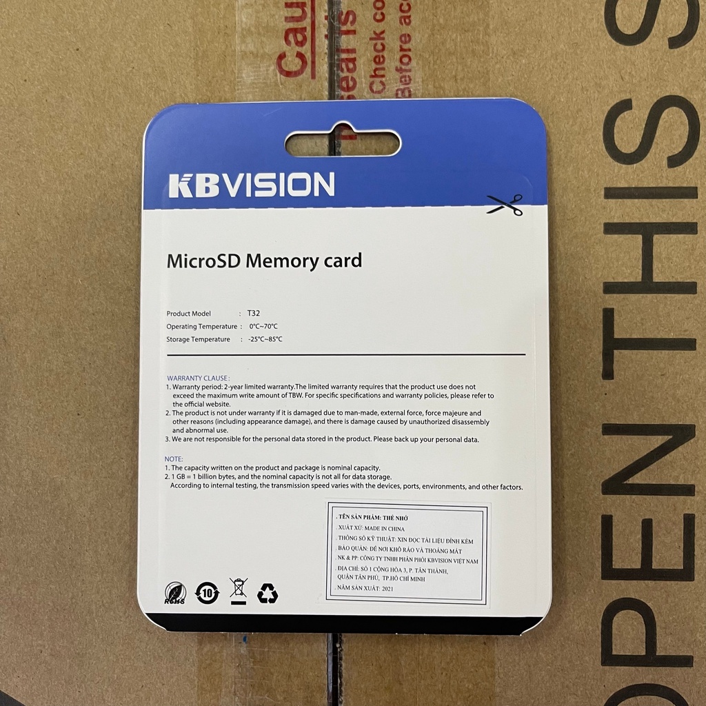 Thẻ nhớ giám sát Micro SD 64GB KBVISION KBT-64GB