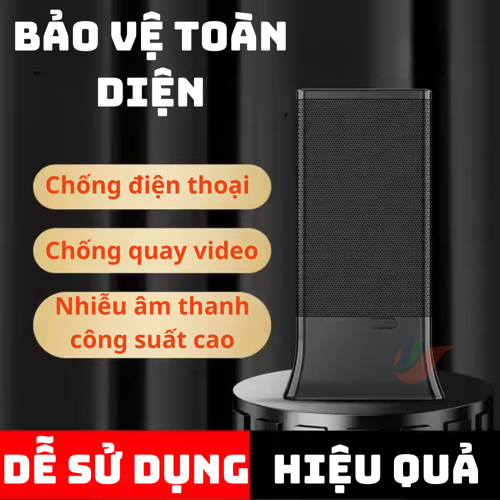 Thiết bị chống ghi âm F52 dạng Loa - Chống ghi âm 360 độ - bao phủ không gian 8M2
