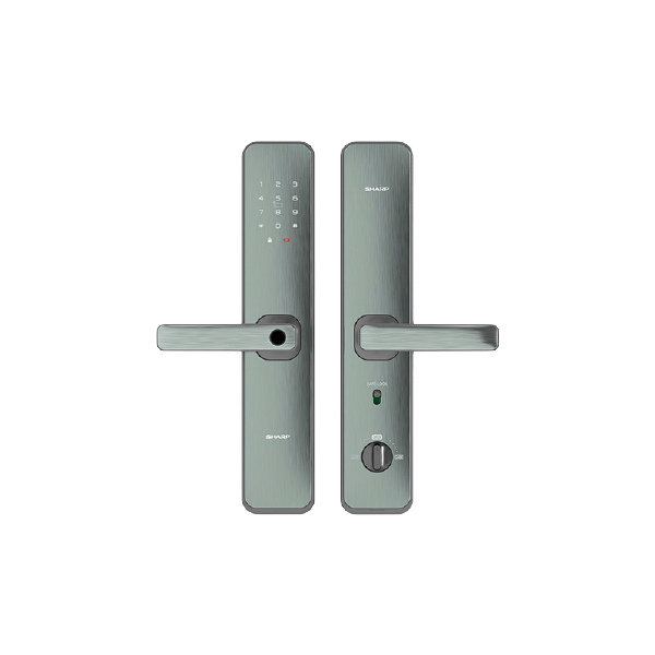 Khóa cửa vân tay mã số Sharp A2-B Xám