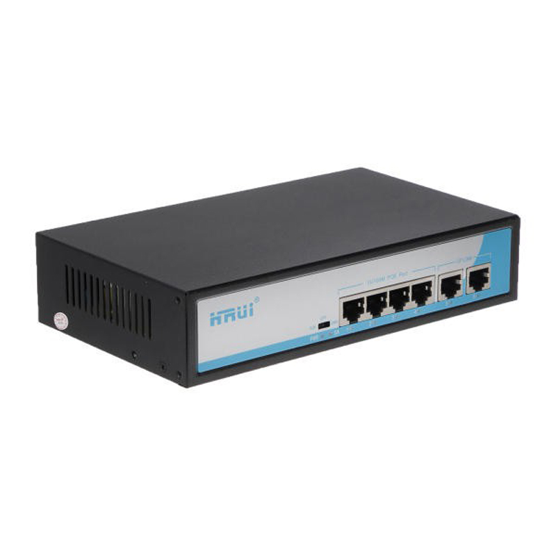 Switch POE 4 port Hrui HR900-AF-42N 100Mbps