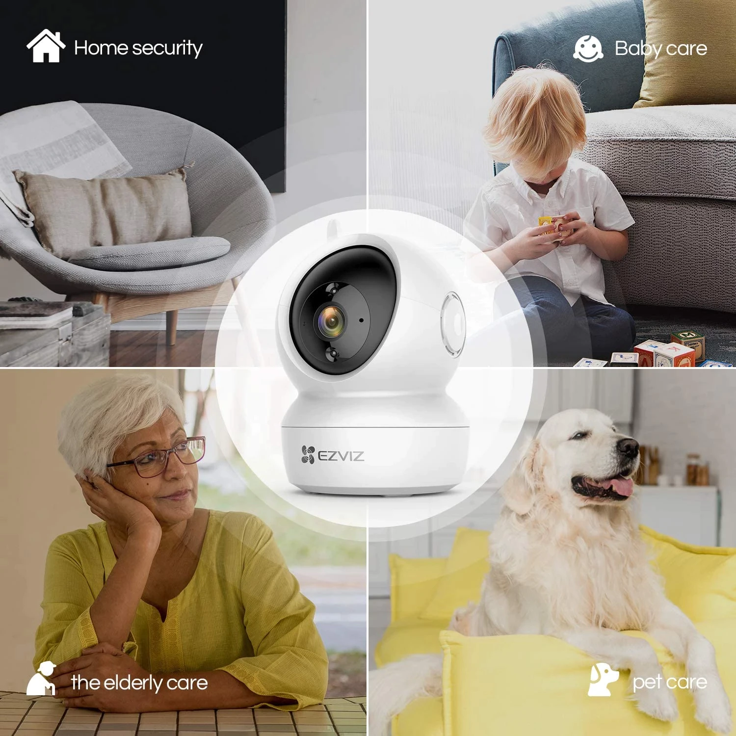 Trọn Bộ Camera Wifi thông minh 360 độ Hikvision EZVIZC6N FHD TF32 Âm Thanh 2 Chiều