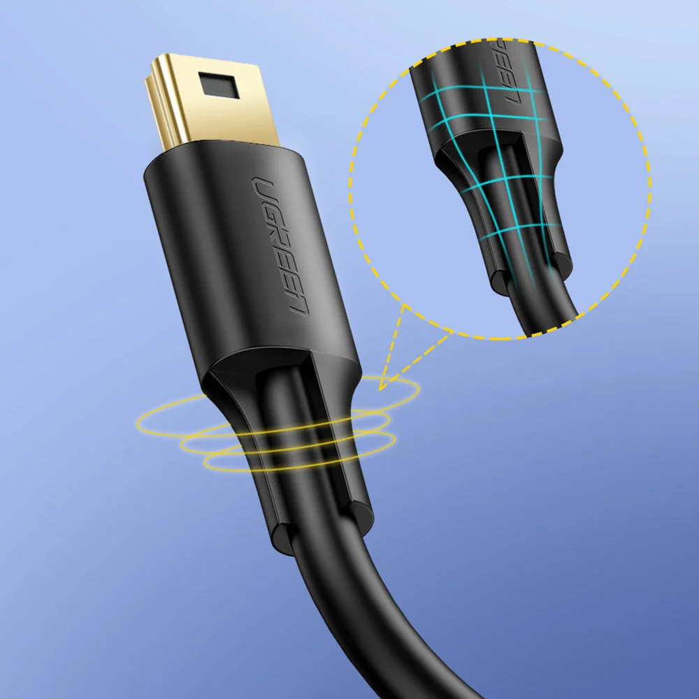 Dây cáp chuyển USB sang Mini USB đầu mạ vàng UGREEN US132 10385 Dài 1.5m