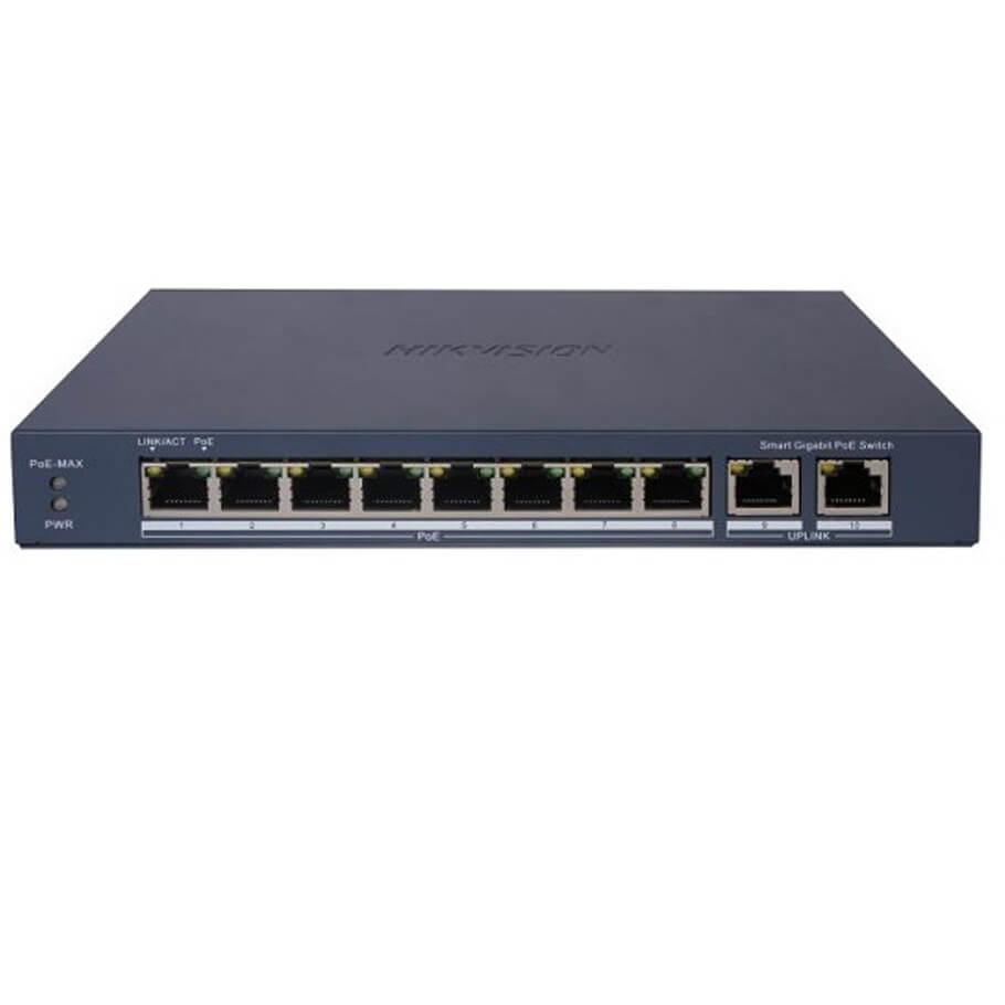 Switch PoE 8 cổng Hikvision DS-3E1510P-EI(O-STD)V2