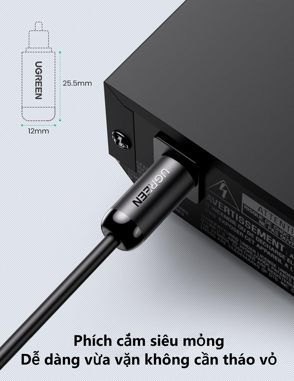 Dây Audio Quang Toslink UGREEN AV122 70891 Dài 1.5m