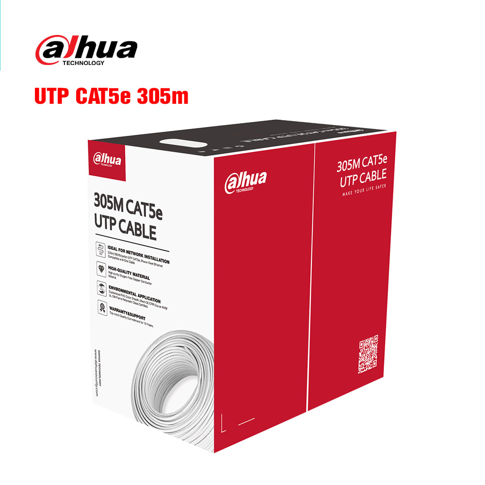 Cáp mạng UTP CAT.5E 305m DAHUA DH-PFM920I-5EUN-h (Vỏ màu Xám)