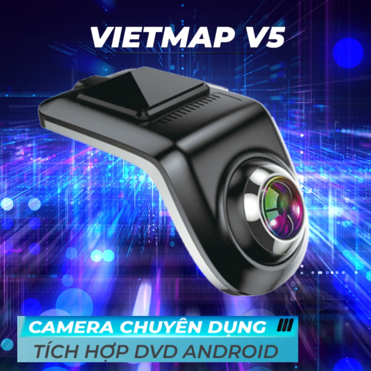 Camera hành trình tích hợp DVD Android VietMap V5 hỗ trợ cảnh báo lệch làn và khoảng cách bằng giọng nói