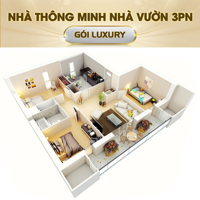 Nhà thông minh Hunonic cho Nhà vườn 3PN – Gói Luxury
