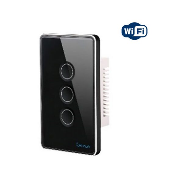 Công tắc cảm ứng mặt lõm chữ nhật 3 nút Goman GM-W223