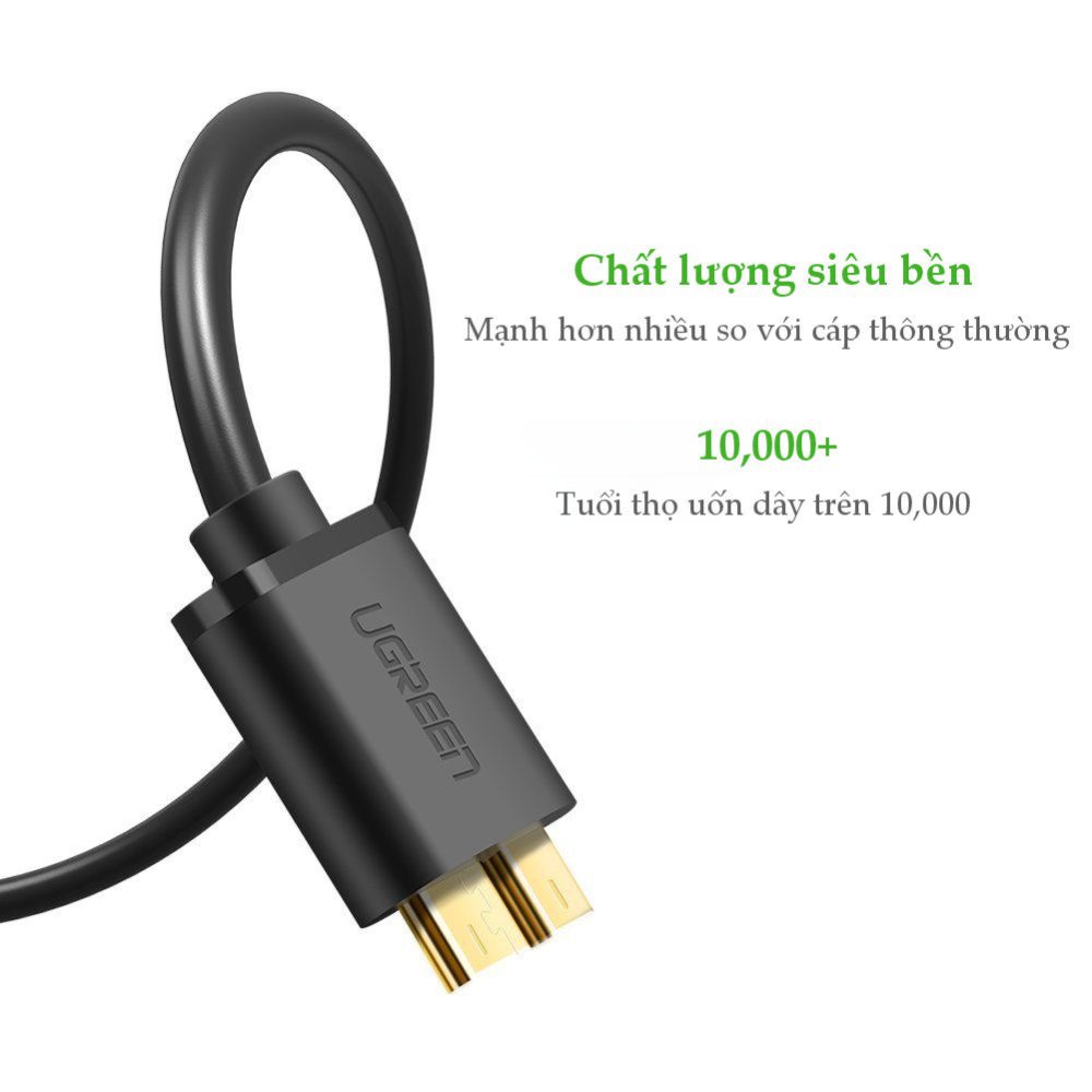 Dây cáp USB 3.0 sang Micro B dài 1m UGREEN US130 10841