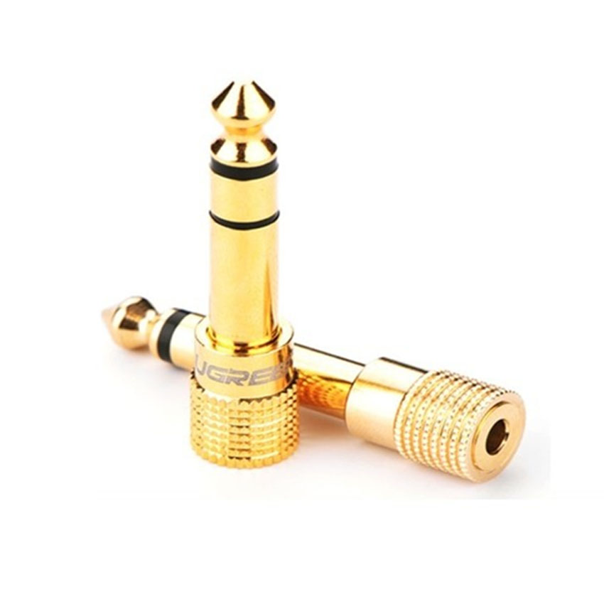 Đầu jack chuyển đổi âm thanh từ cổng 3.5mm cái sang cổng 6.5mm đực chính hãng UGREEN 20503