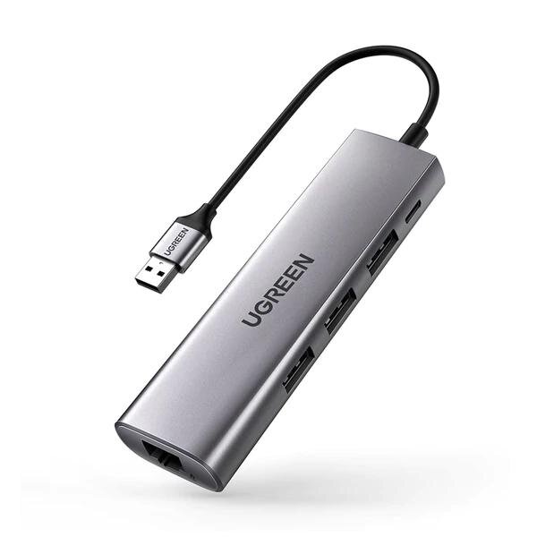 Bộ Hub chia USB 3.0 ra 3 cổng USB 3.0 + Lan Gigabit 1000Mbps Ugreen 20915