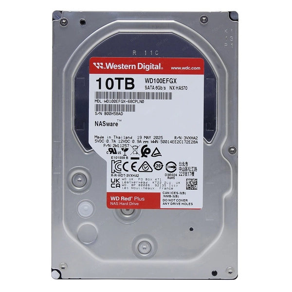 Ổ cứng HDD Western Digital Red Plus 10TB 3.5 inch 512MB Cache 7200RPM WD100EFGX