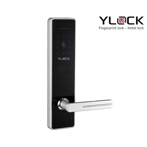 Khóa cửa điện tử YLOCK YL-8853-Sliver (Thẻ từ, Mật mã, Khóa cơ)