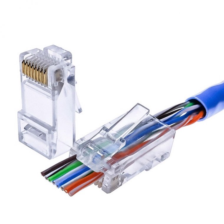 Hạt Mạng Xuyên Thấu RJ45 - CAT5 Gold Plated