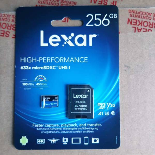 Thẻ nhớ giám sát Lexar U3 V30 A1 256GB 633x