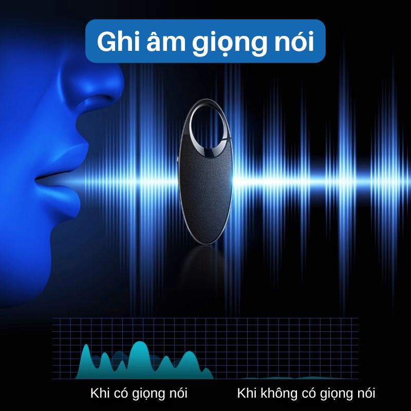 Móc khóa ghi âm Lenovo C2 - Ghi âm 24h - Lọc âm siêu tốt - Nhỏ gọn - Kín đáo