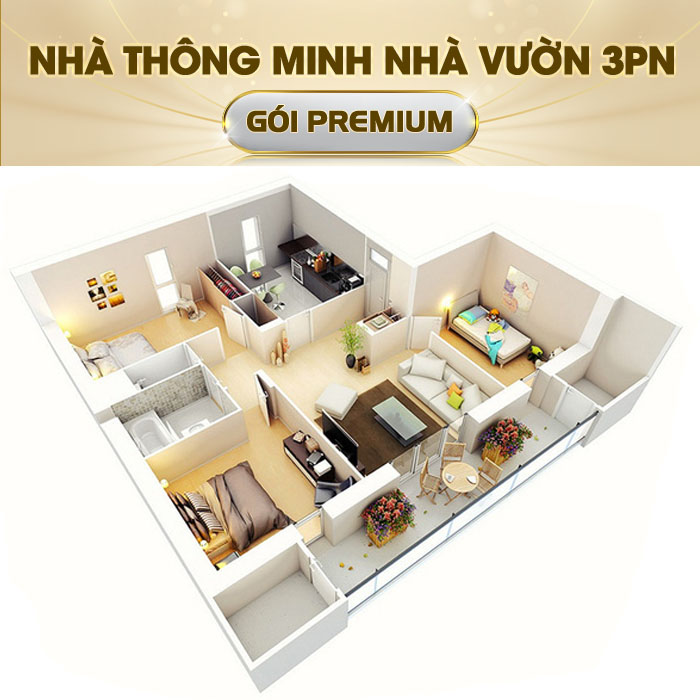 Nhà thông minh Hunonic cho Nhà vườn 3PN – Gói Premium