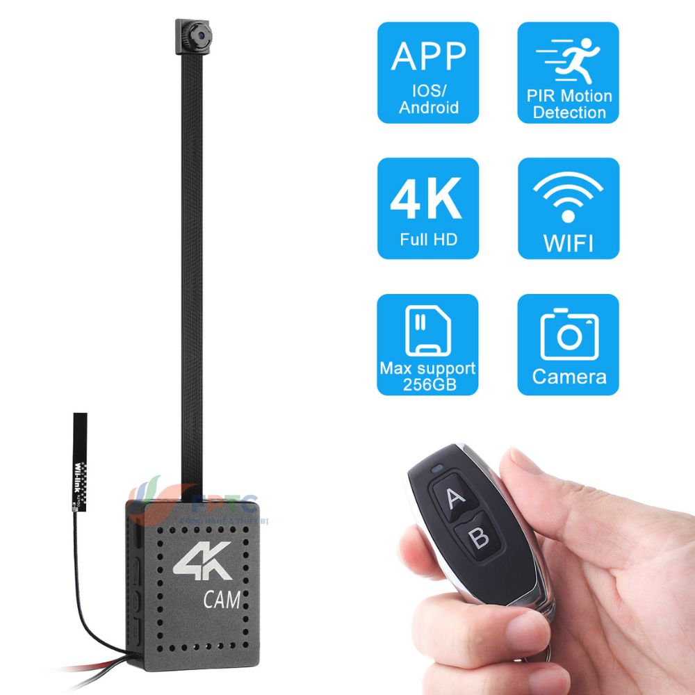 Camera Mini WIFI X8-B 4K – Ghi Hình Siêu Nét, Cảm Biến PIR, Pin Dài Lâu