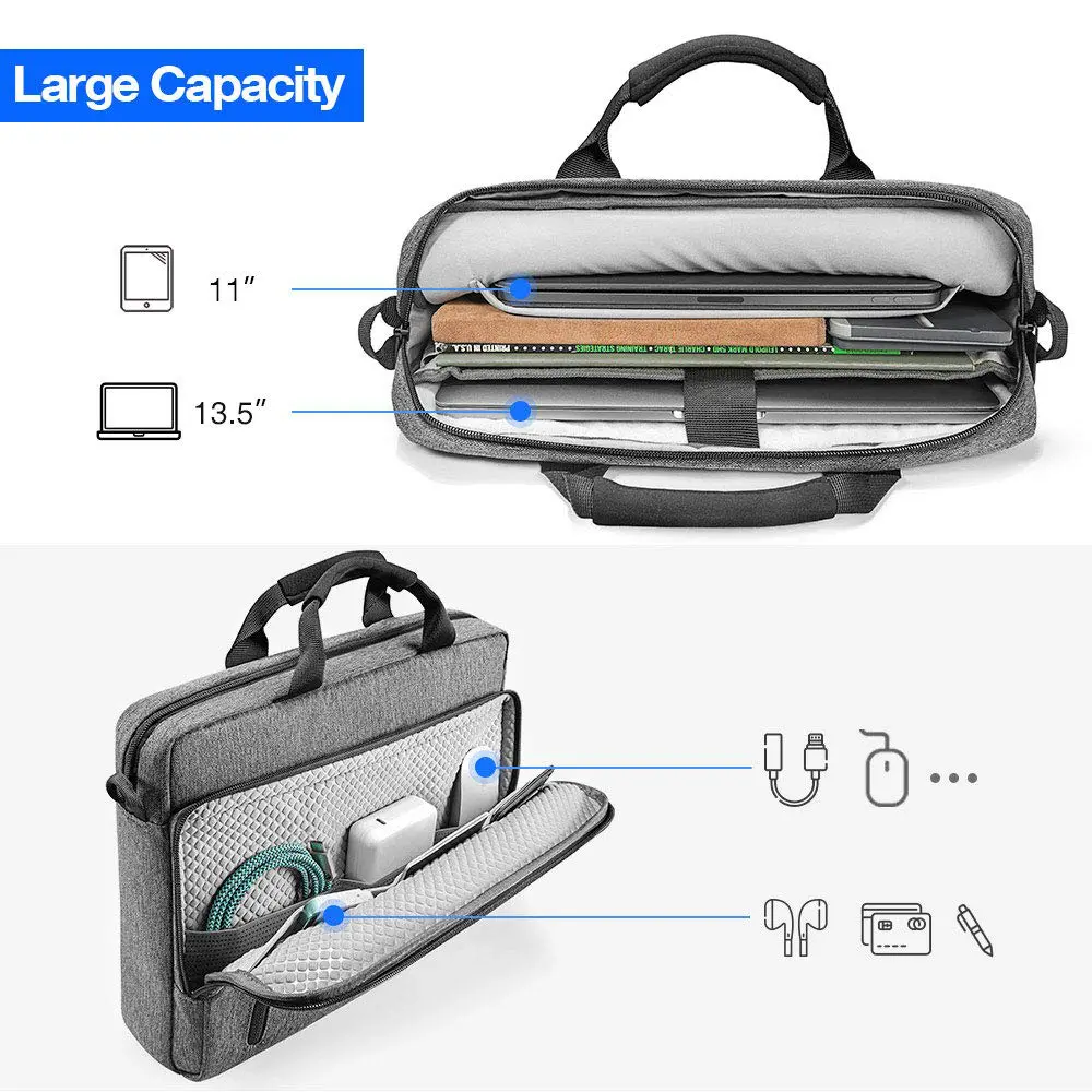 TÚI XÁCH TOMTOC A50 (USA) BRIEFCASE - A50 13.3'' Màu Xám