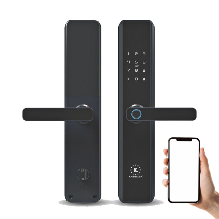 Khóa cửa vân tay Kassler KL-555 Black App Wifi (2022)